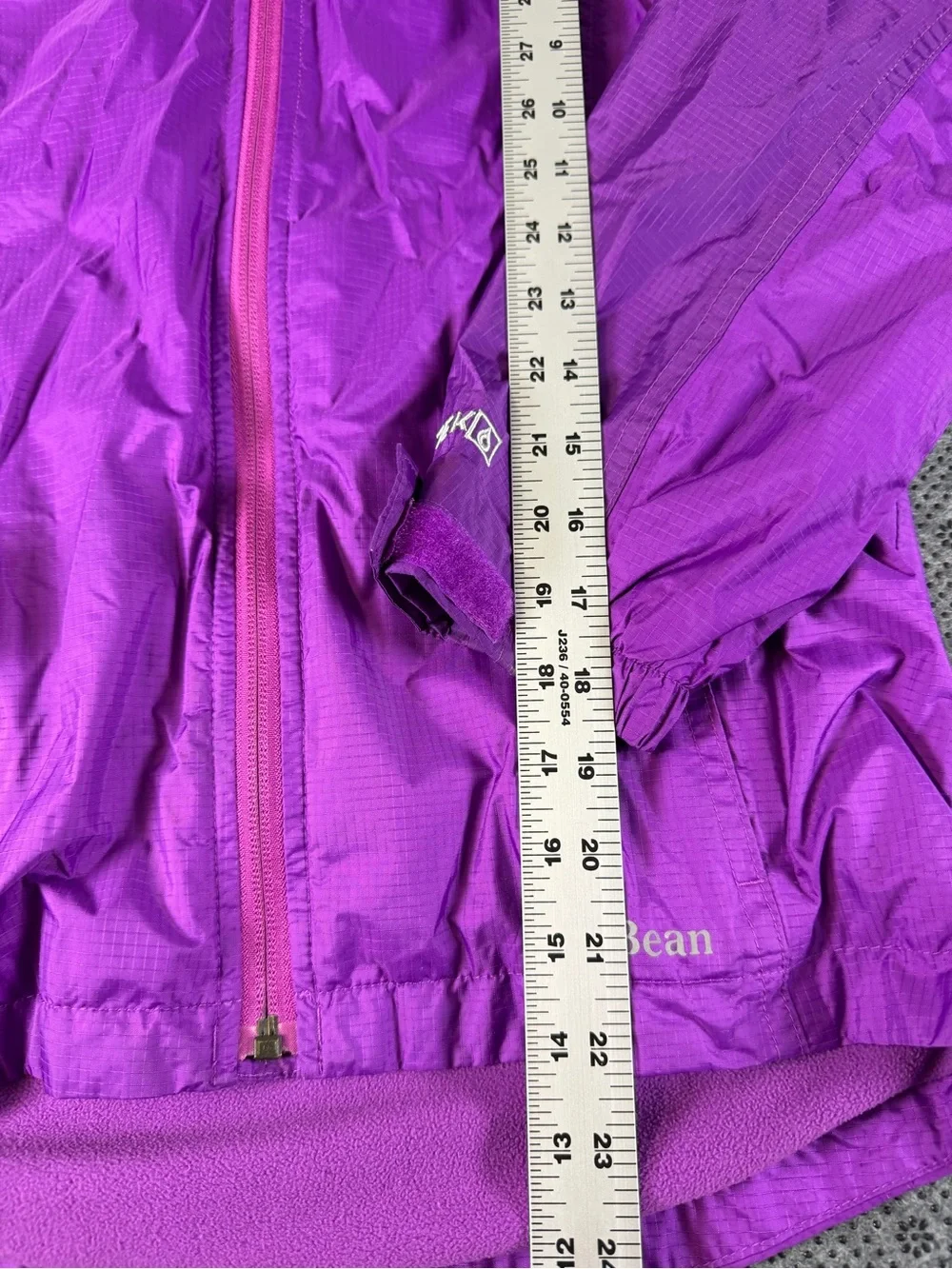 L.L. Bean Kids Purple Hooded Raincoat